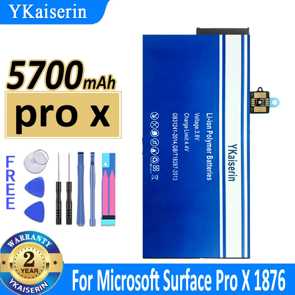 

Аккумулятор ykaisin pro x (G3HTA056H) для Microsoft Surface Pro X 5700, 1876 мАч