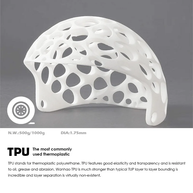 3D 인쇄 유연한 필라멘트, TPU 필라멘트, 빛나는 무지개 필라멘트, 화이트 블랙, 1kg, 1.75mm 필라멘트, 250g
