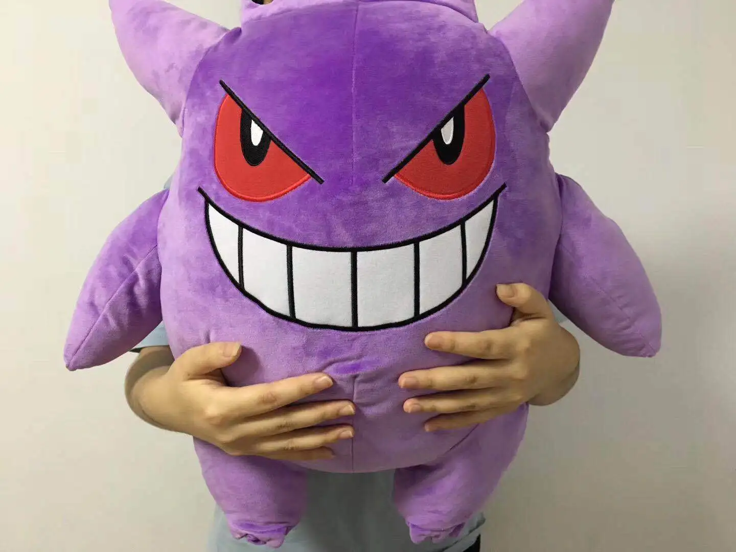 Sarzi Shiny Mega Gengar Plush 8 Inch White Dolls Pillow  Decoration，Christmas Gift 