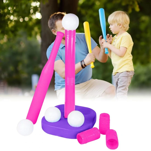Batte de Baseball en plastique pour enfants, jouet de divertissement, avec  balles, pour Sports de plein air, 1 ensemble - AliExpress