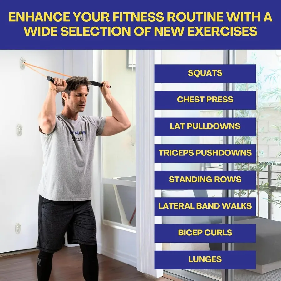 Mini H1 - Resistance Band Wall Anchors for Home Workouts | Wall Mount Anchor for Resistance Bands, Stretch Straps & Suspension T