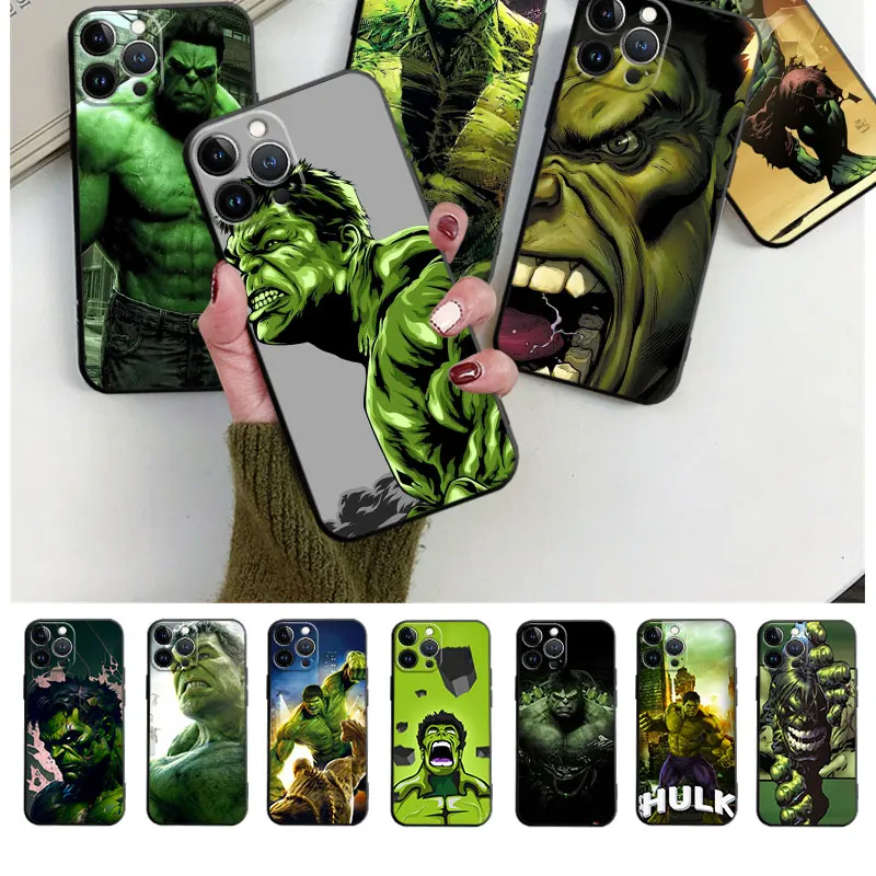 Marvel Green Hulk Per Apple 14 13 12 11 Pro X Xr Xs Max 8 7 Plus Mini Custodia In Silicone
