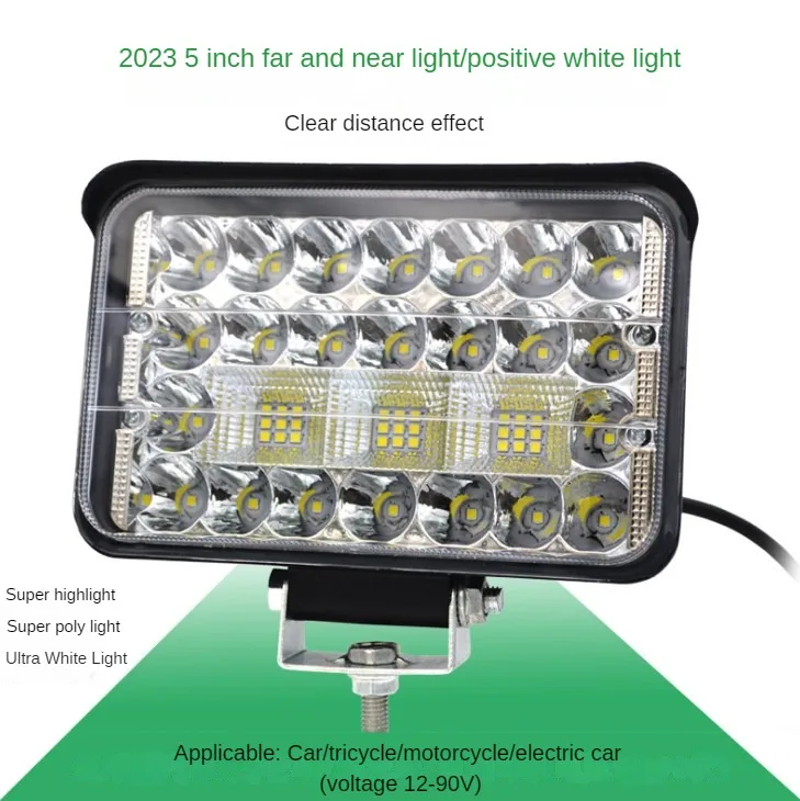 Faros delanteros para triciclo, superbrillantes, LED, para tranvía eléctrico, luz potente, para motocicleta, bombilla externa de 12 V, modificación universal
