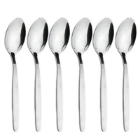 12 high-grade stainless steel dessert spoon cutlery set, mirror polished cutlery set, portable salad dessert spoon 6