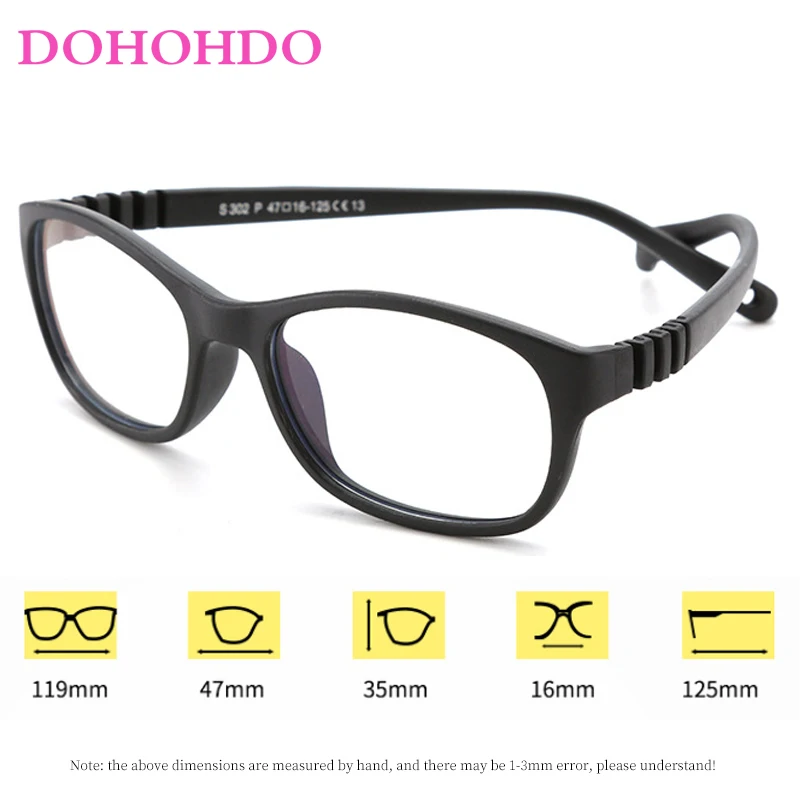 DOHOHDO Kids Glasses Frame Children Blue Light Blocking Glasses Optic Prescription Eyeglasses Myopic Hyperopia
