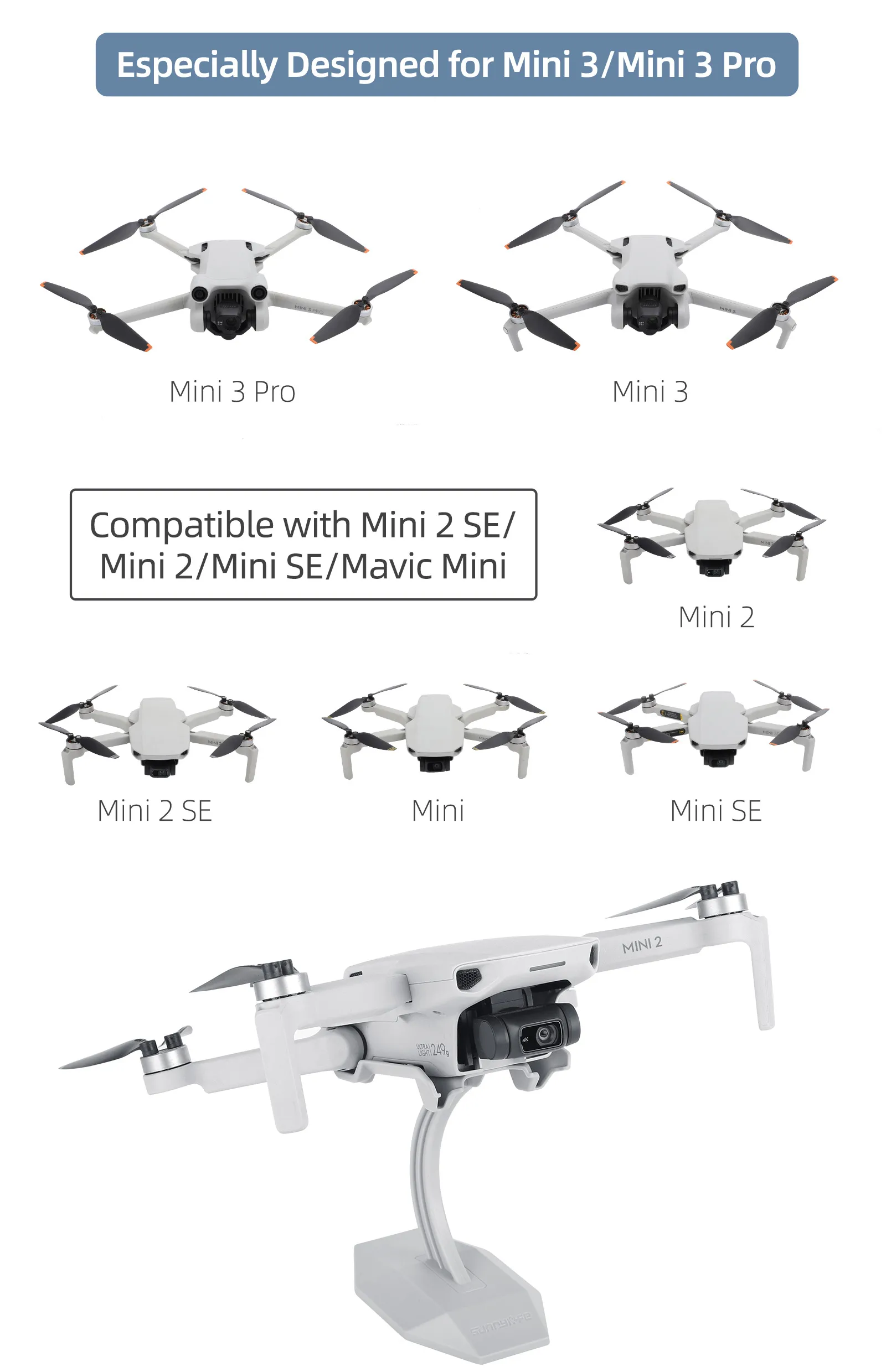 รูปสินค้า ชั้นวางโดรน DJI ยึดฐานแข็งแรง รองรับ Mini 3 Pro/Mini 3/Mini 2