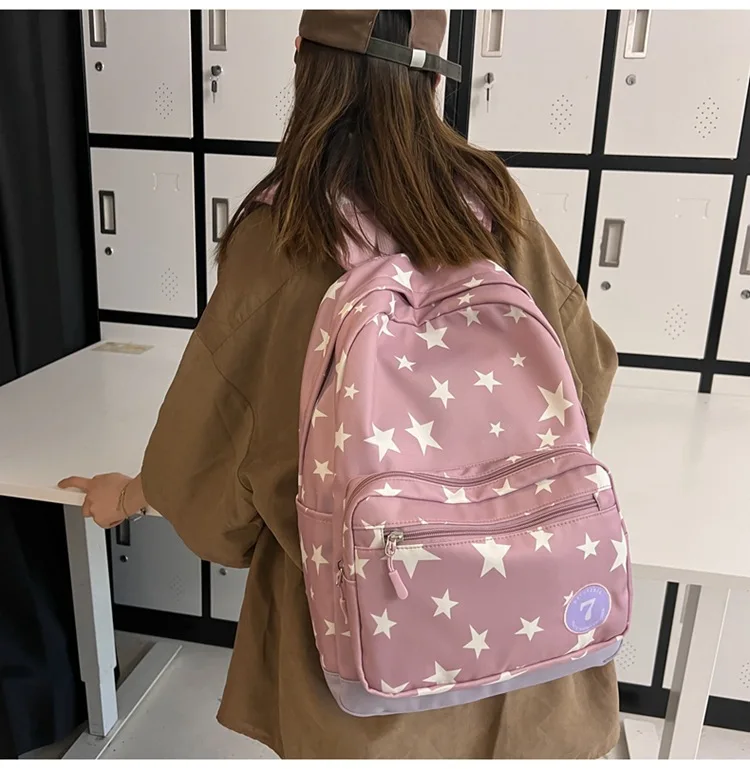 Kawaii Starry Large Capacity Harajuku College Backpack
