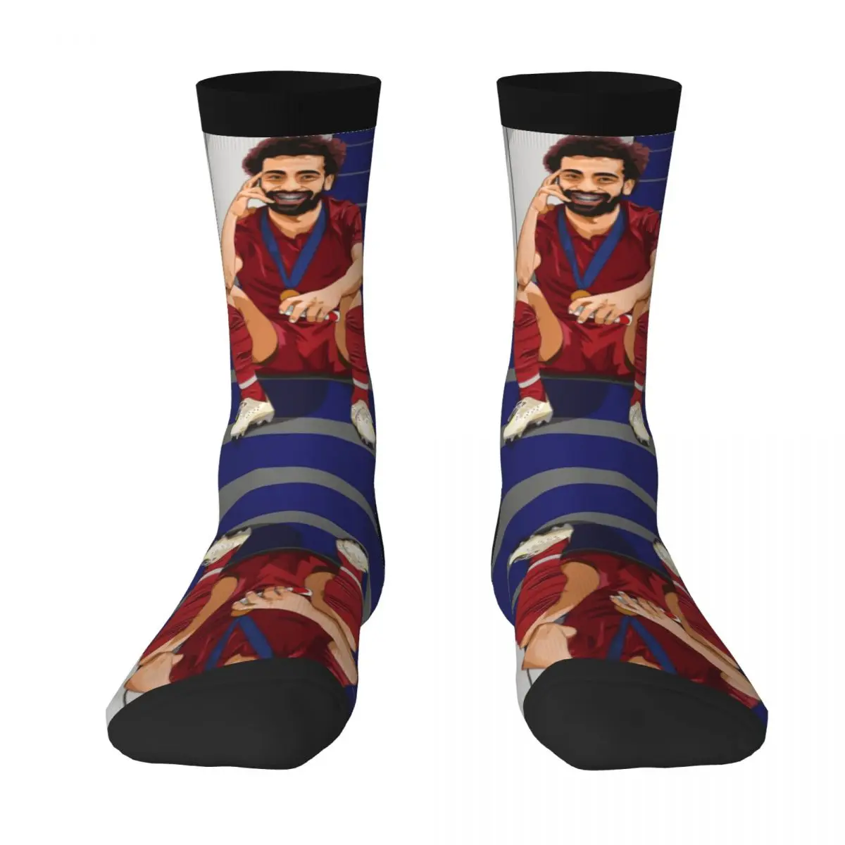 

Egypt Mohamedss And Salahss 13 Football Player Stocking Vintage BEST TO BUY Novelty Color contrast Knapsack Compression Socks