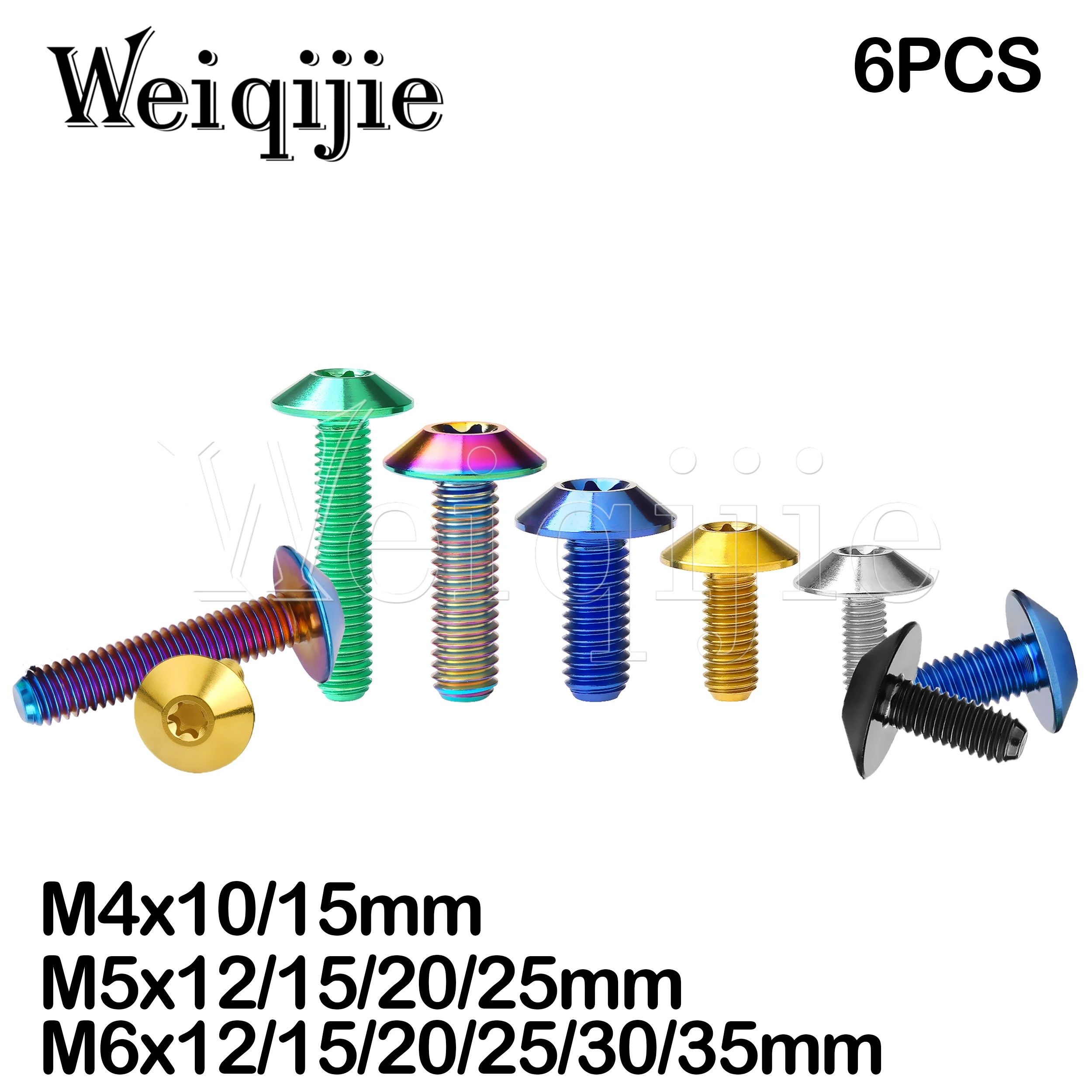 Titanium Bolts 6PCS for Bike Accessory Fasteners