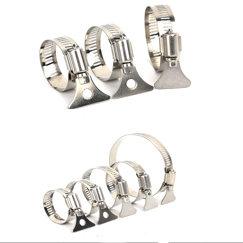 5pcs/Stainless Steel Worm Drive Hose Clip Fuel Hose Water Hose Clip Fish Tank Hose Clip Home Faucet Garden Hose Clip 5