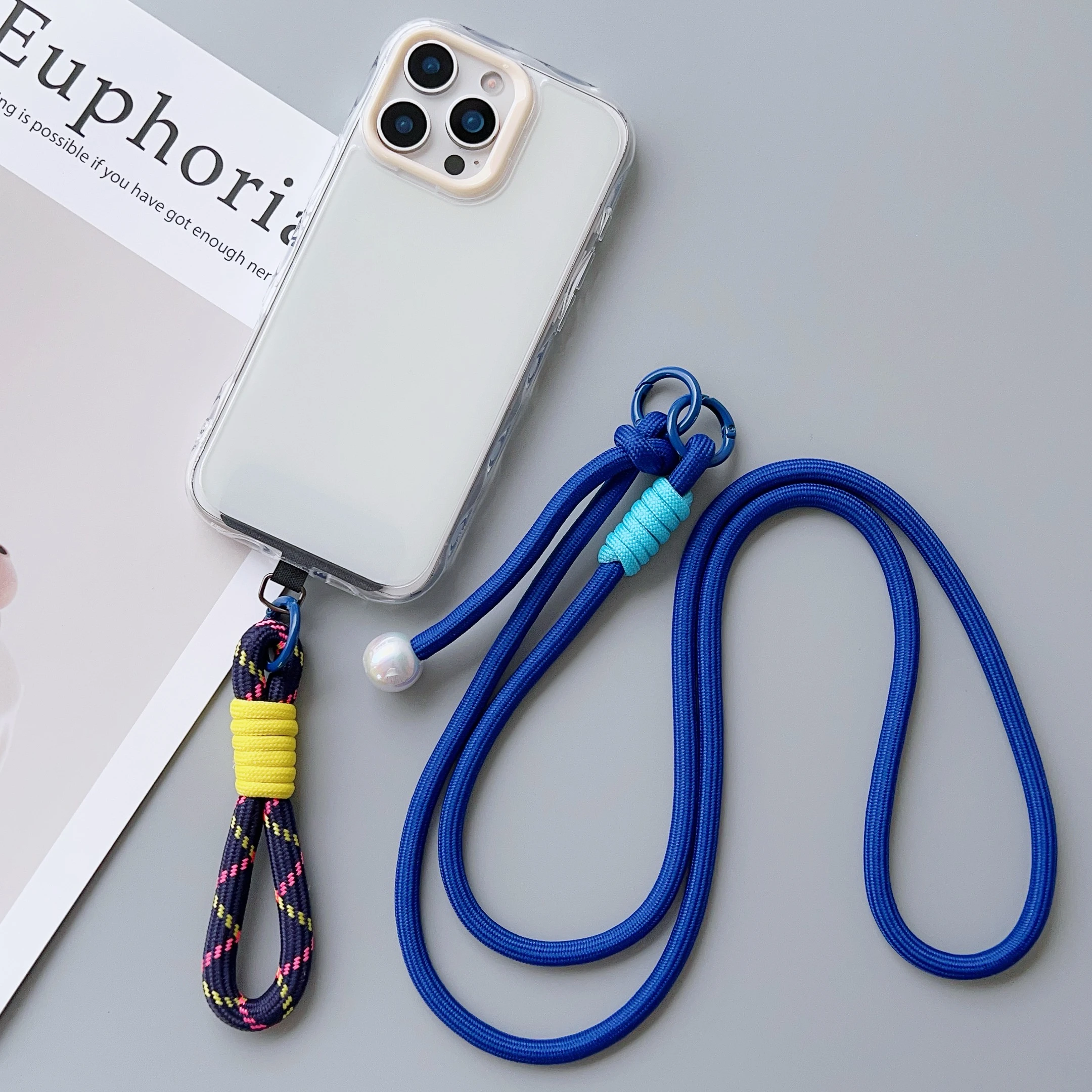 Versatile Two-in-One Adjustable Mobile Lanyard with Crossbody and Wrist Strap Options