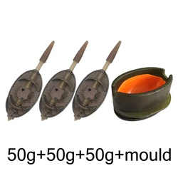 Heavy Duty Method Feeder Set with Anti - Rust Quick - Release Weights | The Ultimate Carp Fishing Tackle (50 50 50 wan)