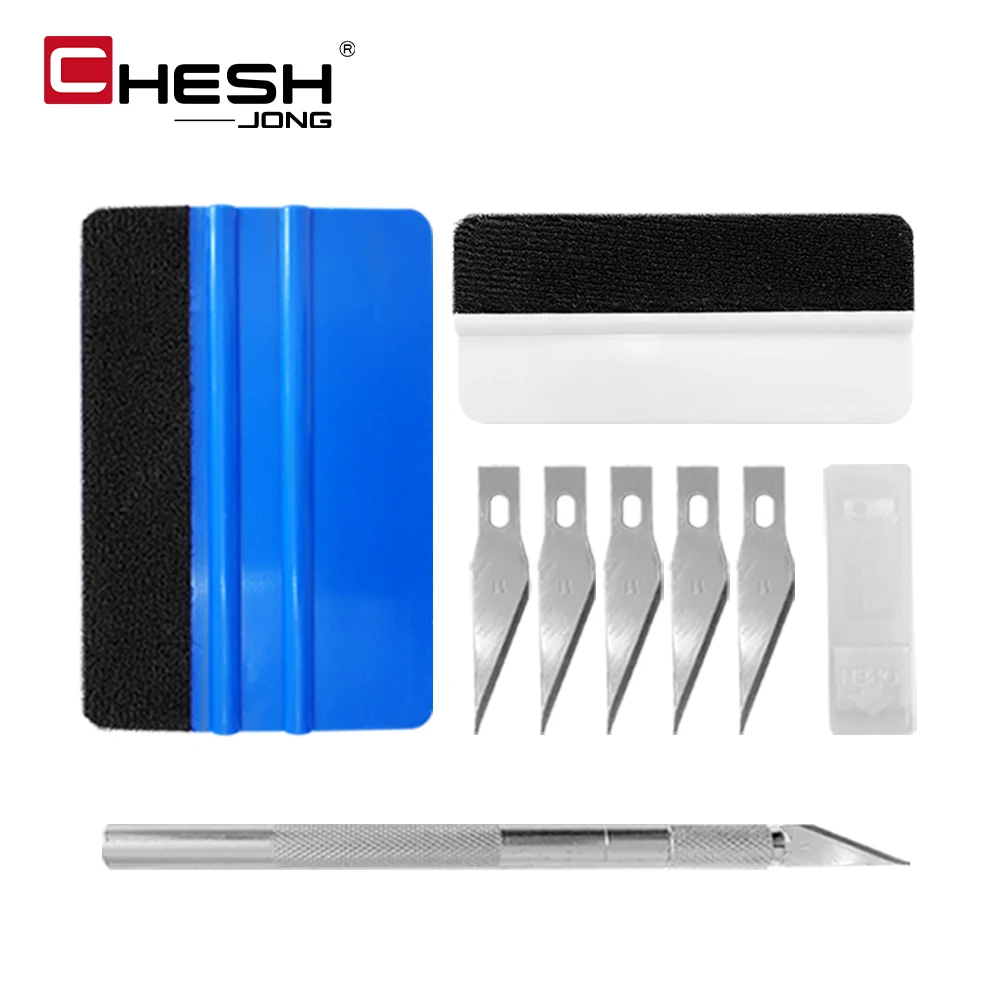 Car Wrapping Tools Felt Scraper Knife Vinyl Wrap Squeegee for Vinyl Film Wrap Cars Tint Installation Hot Air Gun