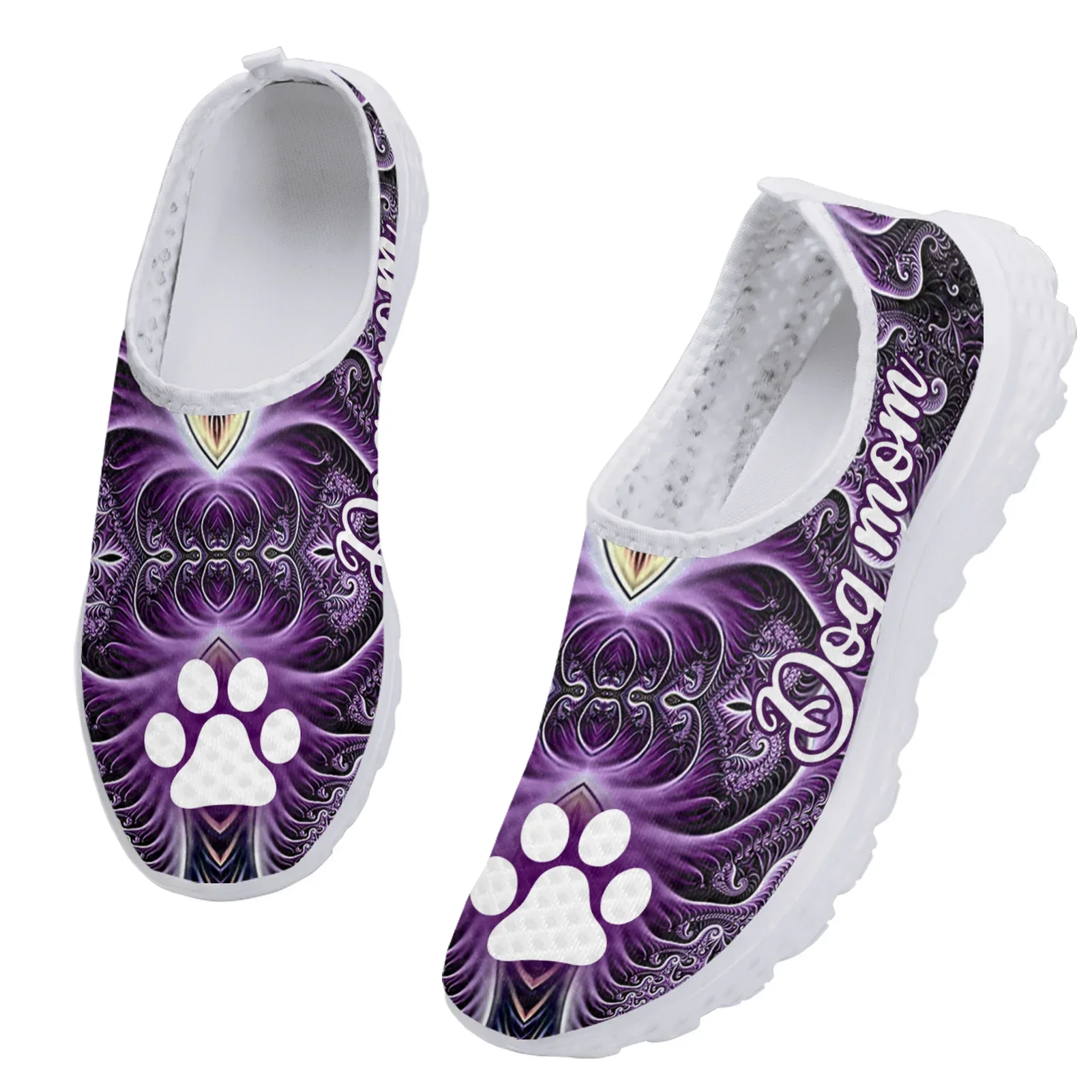 Dog Claw Print Spring Summer Mesh Sneakers Women Casual Flats Super Light Walking Female Flat Shoes Sports Shoes