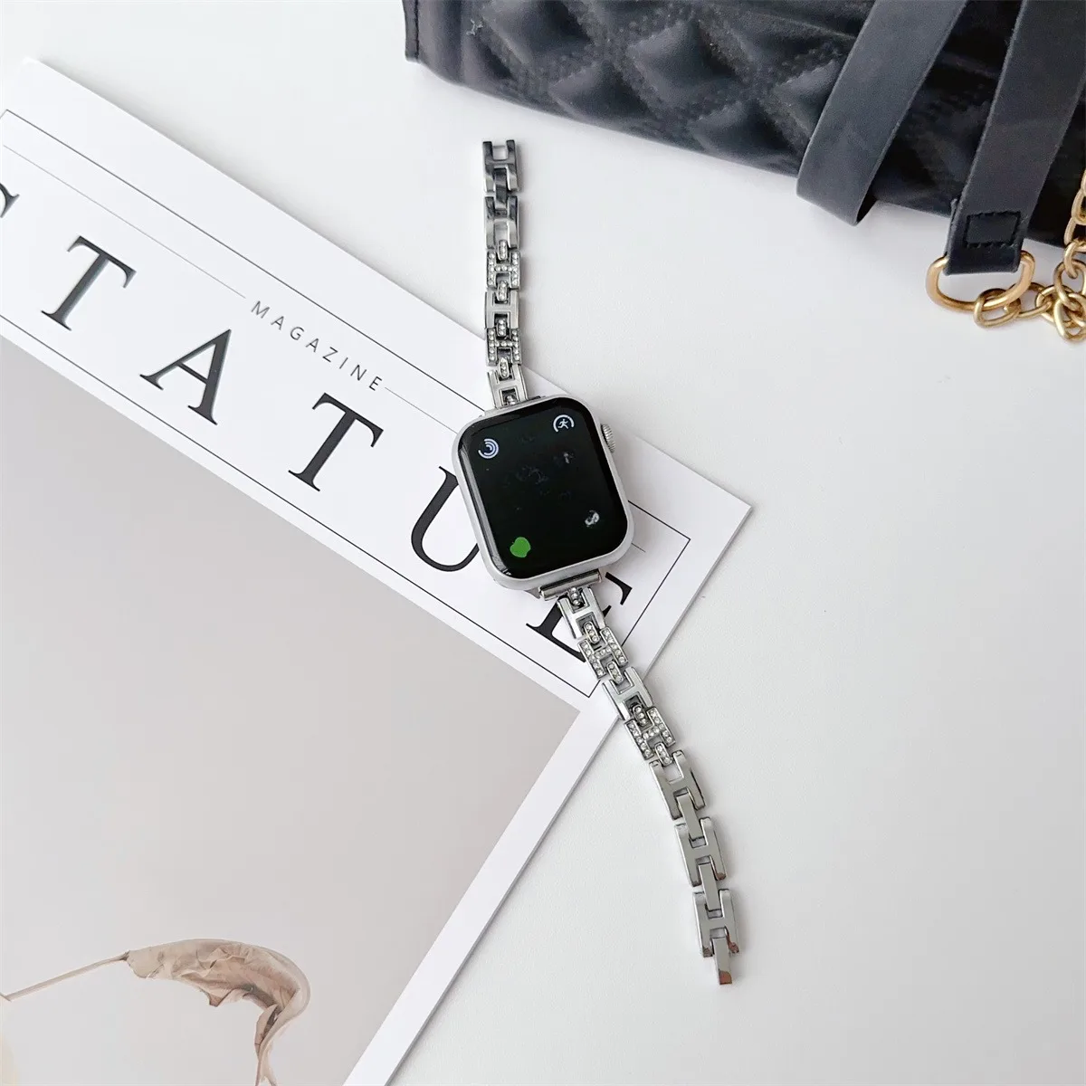 Watch Band For iWatch 42/44/45/46/49mm 38/40/41mm Metal Fashion Watch Strap For Watch Series Ultra2 Series 10/9/8/7/6/5/4/3/2/1_voghion.com