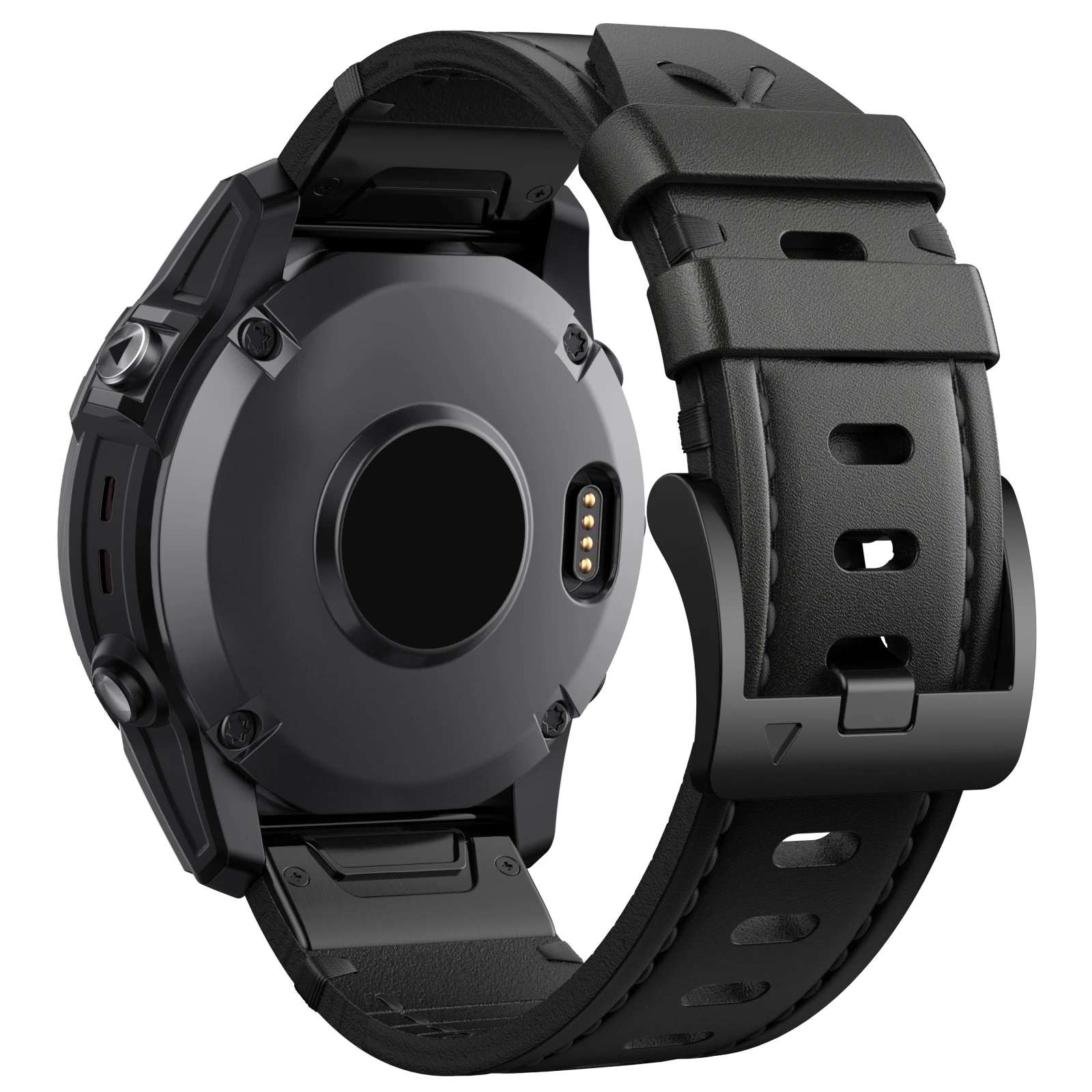 22 26mm Genuine Leather Easy Fit Strap For Garmin Fenix5/5X Plus/6/6X Pro/7/7X Instinct Watch Band Tactix Bracelet Belt