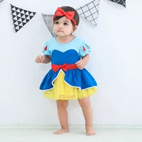Robe Tutu barboteuse pour enfants, avec bandeau, vêtements de princesse pour bébés filles, Design mignon, Costumes de fête d'halloween 5