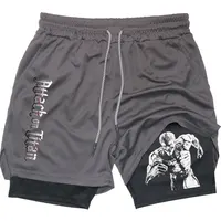 Men Performance Shorts Anime Attack On Titan Print Gym Summer Sports Fitness Workout Jogging Short Pants 2