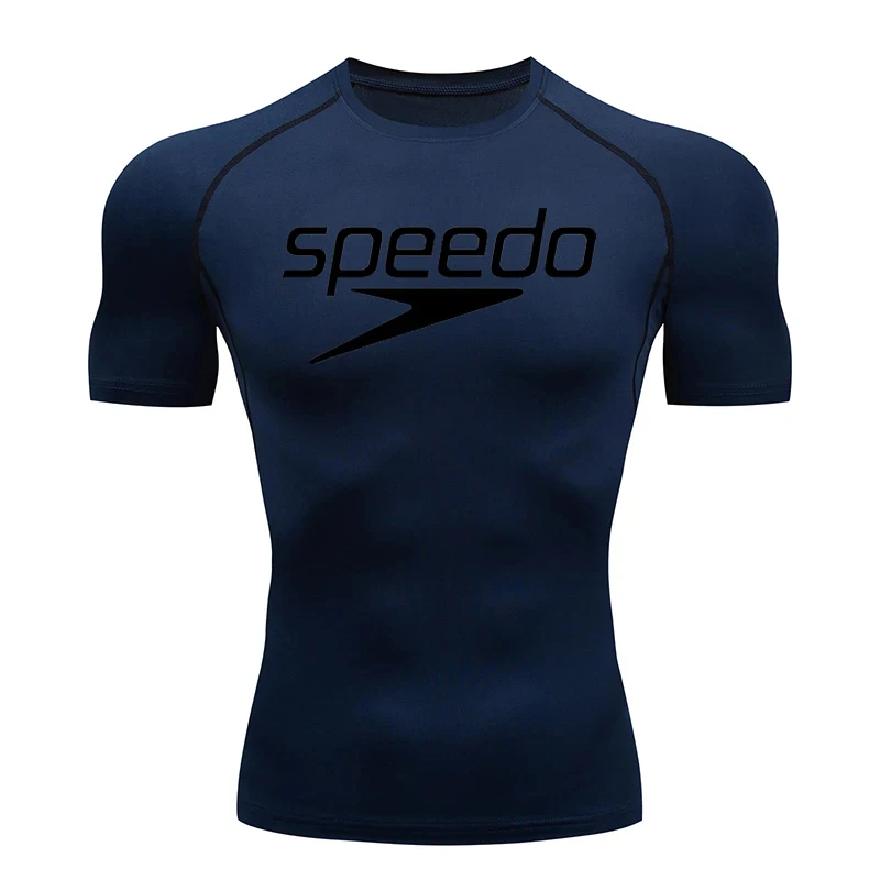 Rash Guard Surfing Swimsuit Men Tight short Sleeve T Shirt UV Swimming