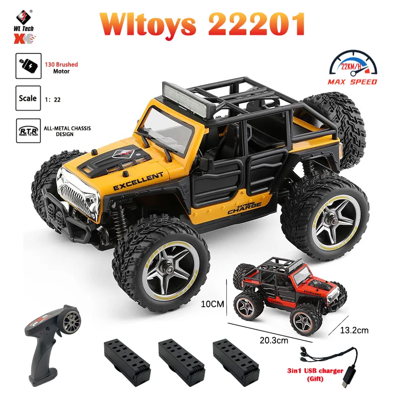 Wltoys 22201 Радиоуправляемый автомобиль 1/22 2 4G 2WD модели транспортных средств с