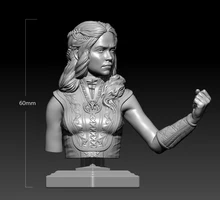 

60mm Resin Model Kits Girl Dragon Queen Bust Unpainted No Color RW-549