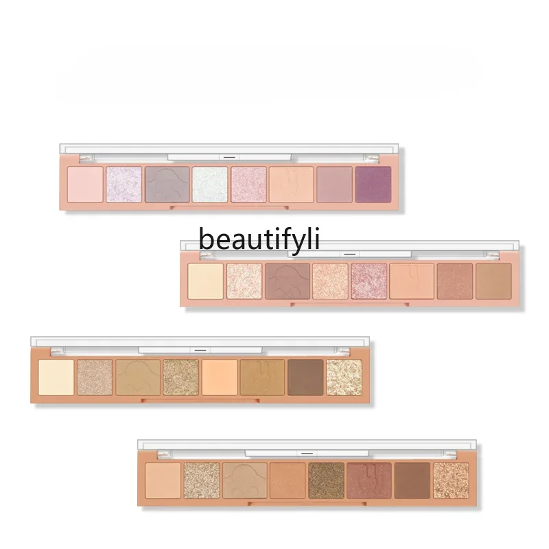 

yj Fingertip Star Eyes Eye Shadow Plate Red Brown Milk Chestnut Shimmer Matte Portable Eye Shadow