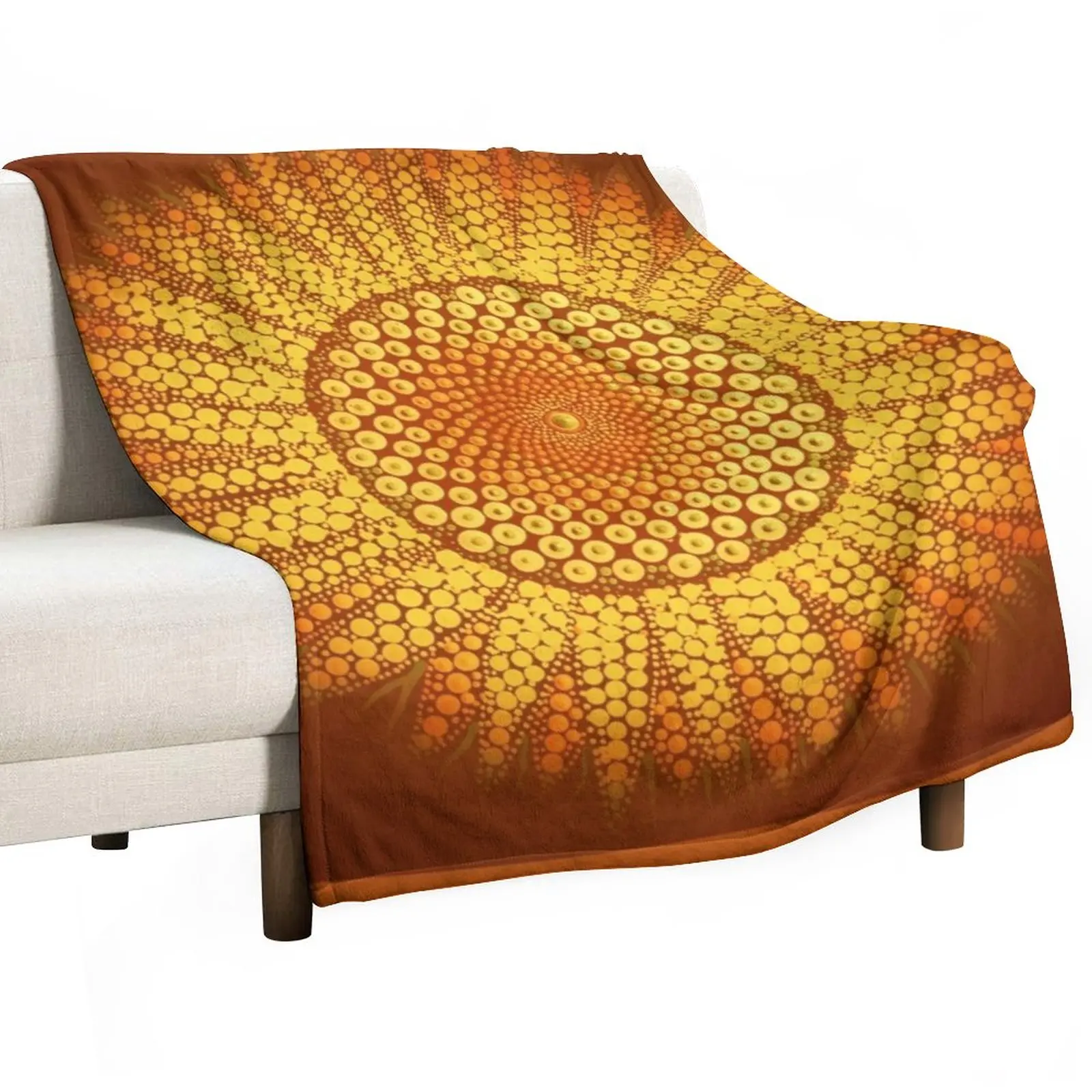 

I Spotted a Sunflower in Gold Throw Blanket Thermal Blanket Polar blanket Luxury Blanket