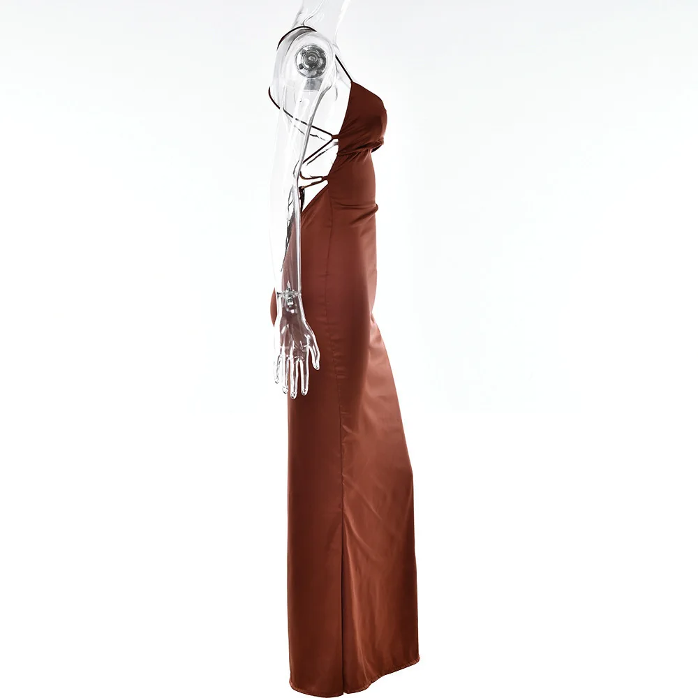 pink satin bodycon dress 