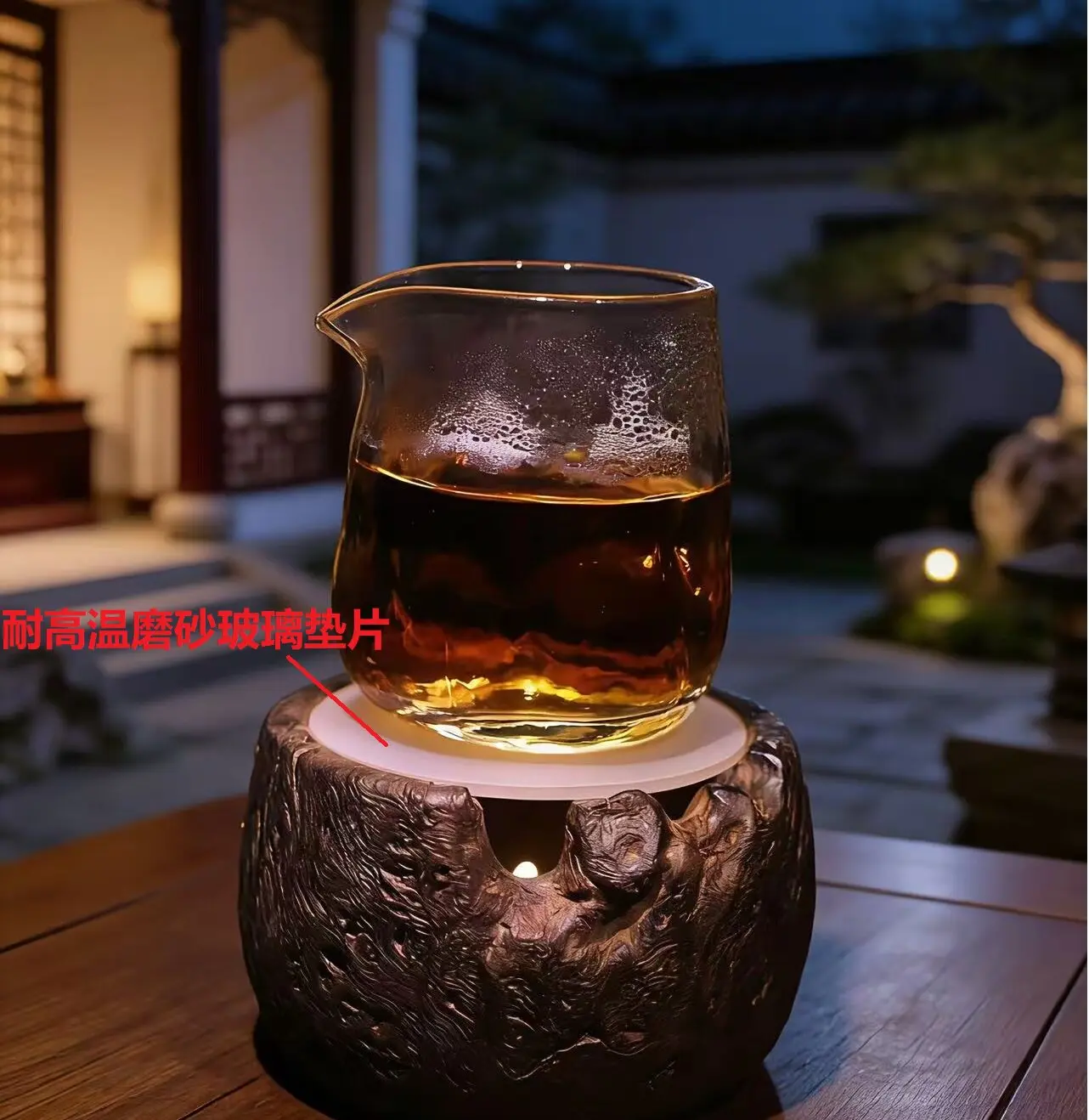 고온 내열 석영 유리판 무광 차 보온용 가스켓은 양초와 오픈파이어로 가열 가능합니다.