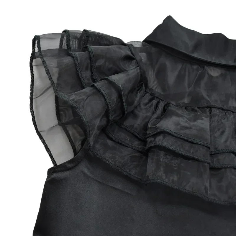 Cosplay Costume Kids Girls Dress Halloween Dress Outfit Wednesday Addams Dress Up Costume for Girls Birthday Halloween Cosplay Party Dress with Wig Socks Belts For Kids 2-12 Years
