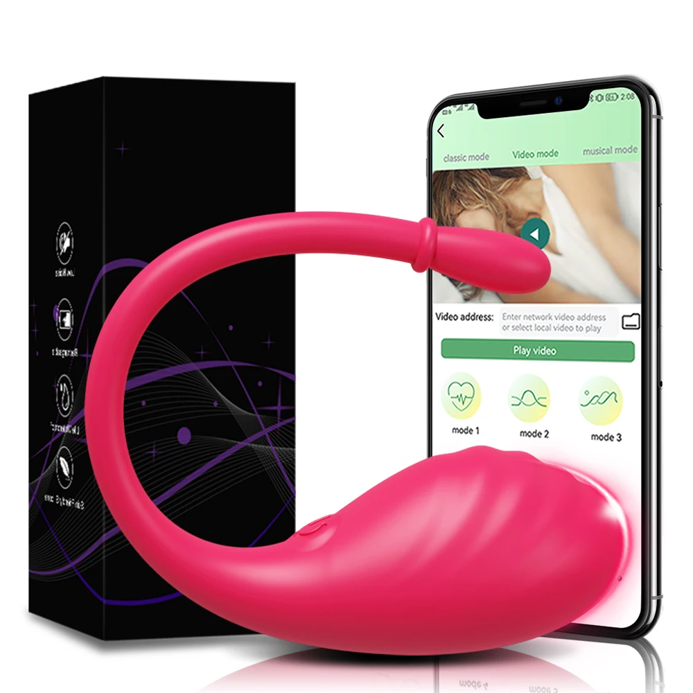 Δονητής Bluetooth APP Γυναικείο Ασύρματο Τηλεχειριστήριο Διεγερτής Κλειτορίδας Αυγού G Spot Massager Σεξουαλικά Παιχνίδια για Γυναίκες Ενήλικες_voghion.com