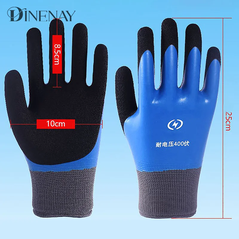 Insulating Gloves Anti-electricity Security Protection Gloves Rubber Electrician Work Non-slip Protection Insulated