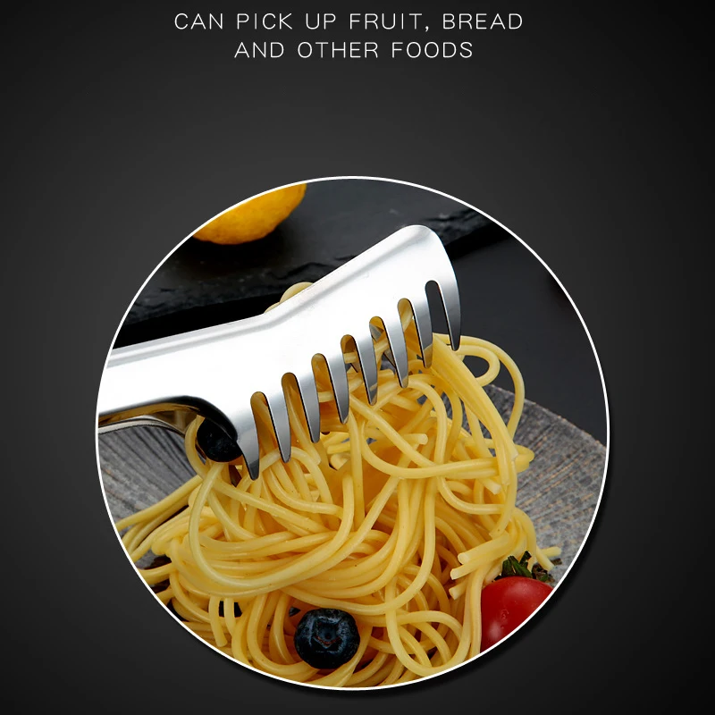 9 Inch Stainless Steel Noodle Tongs kitchen tools Pasta Spaghetti Food Clips Handle Cooking Utensils Kitchen Accessories