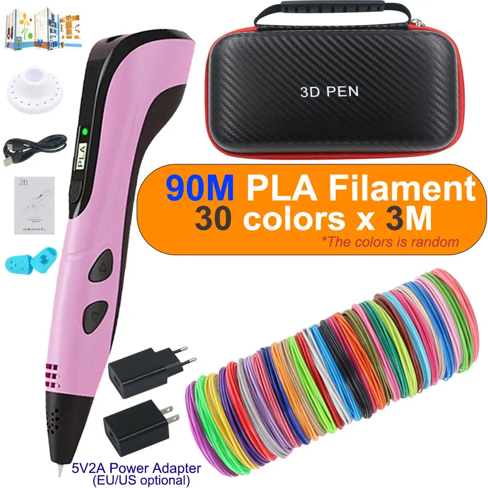 Innovative 3D Printing Pen Kit for Kids with Filament, Power Adapter, and Travel Case, Perfect Birthday or Christmas Gift