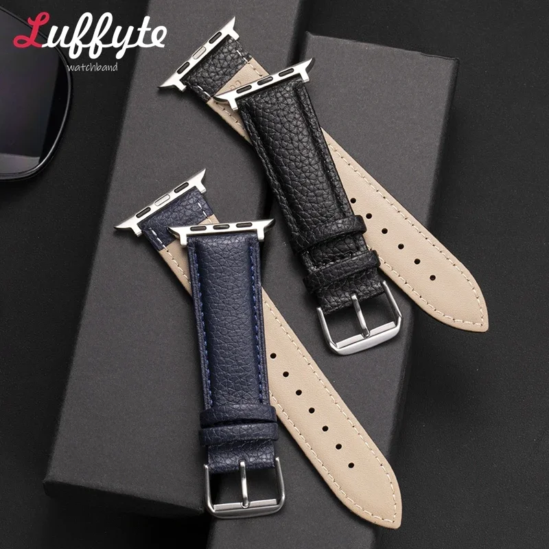 Unisex Premium Leather Smartwatch Strap - Elegant Replacement Band