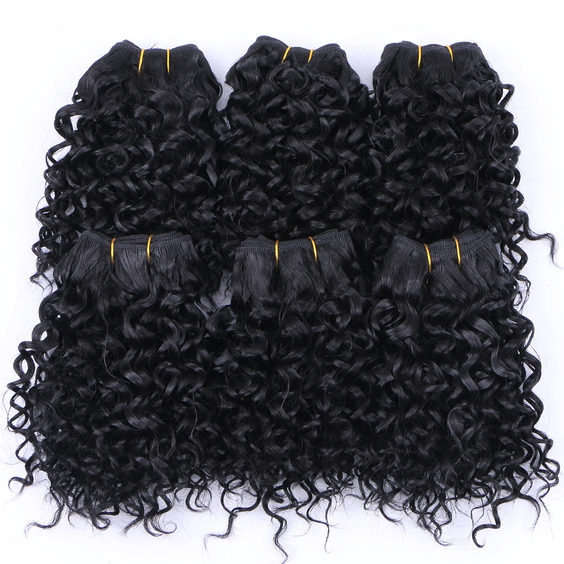 

6pcs/lot 210 Gram Synthetic Curly Hair Extensions High Temperature Fiber Weave Hair Bundles For Women