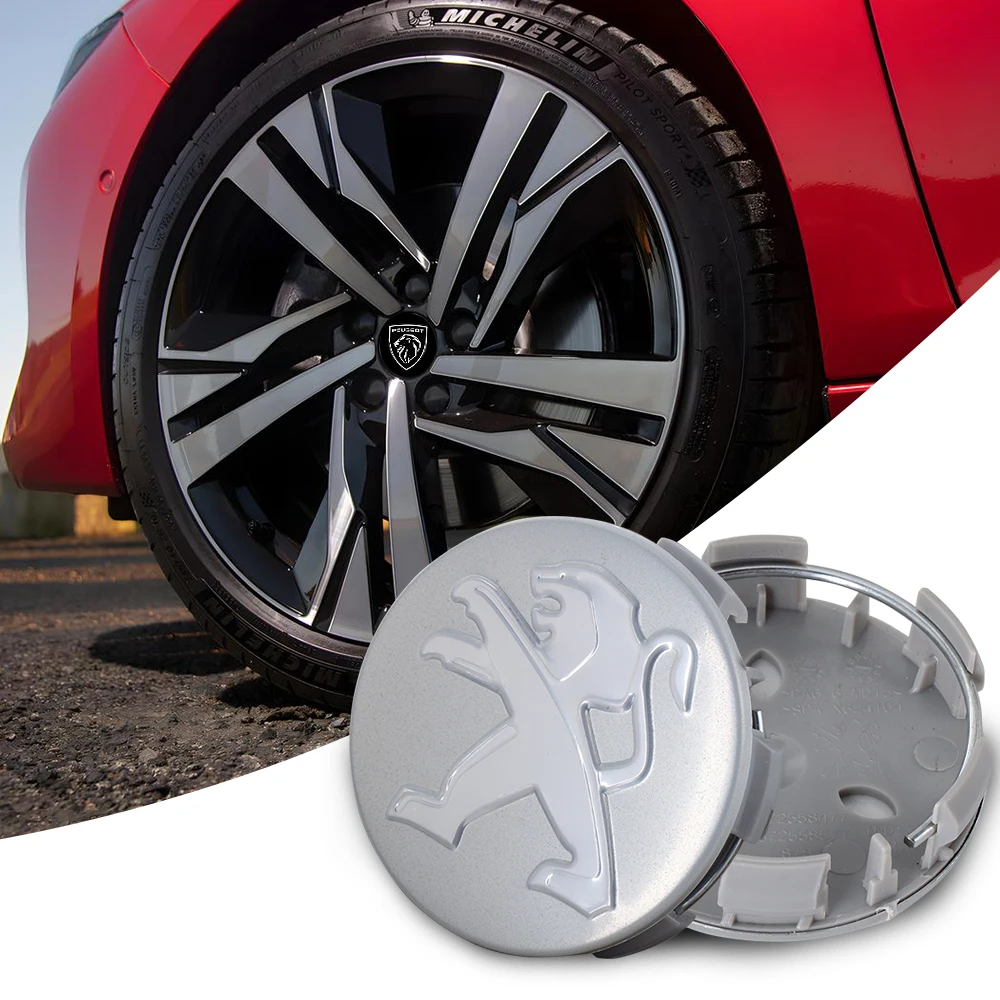 Set of 4 Stylish Car Wheel Center Hub Caps - 56/65/66mm Auto Decor Accessory