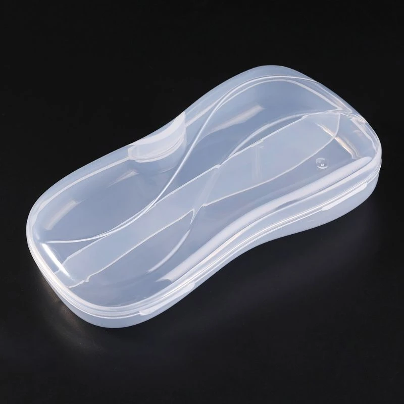 D0JA Portable Transparent Plastic Tableware Case Spoon Fork Storage Box Cutlery Organizer Travel mini storage boxes