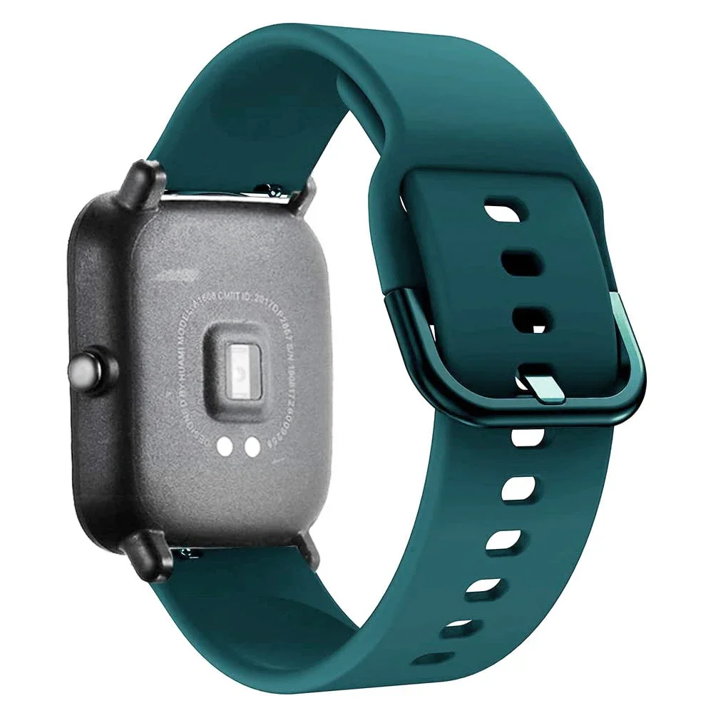 Universal 20mm/22mm Silicone Smartwatch Band Replacement Strap