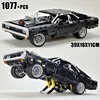 1077PCS Technical Dodge Charger Racing Car Model Building Blocks 42111 Bricks Toys in Movie Fast Furious Gift For Boys Kids 2
