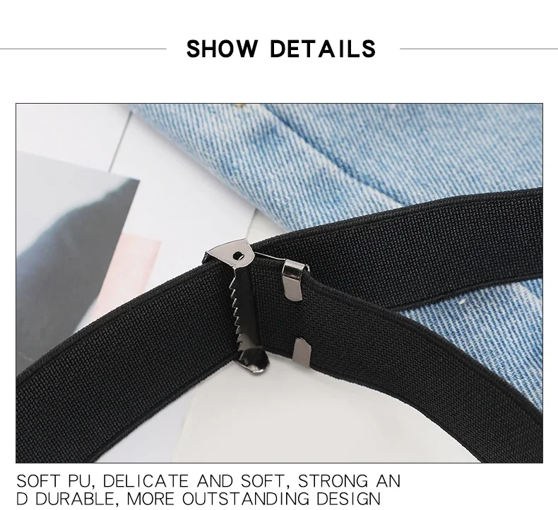 2 teile/satz Keine Schnalle Elastische Gürtel Für Frauen Männer Unisex Stretch Gürtel Für Hosen Jeans Casual Schnalle Frei Einstellbare Unsichtbare gürtel – Detail 9