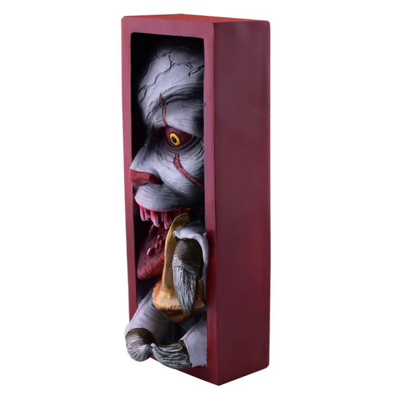 

New Halloween Horror Recalling Clown Bookmark Statue Artwork Monster Bookmarks Resin Decorative Artwork on Bookshelf