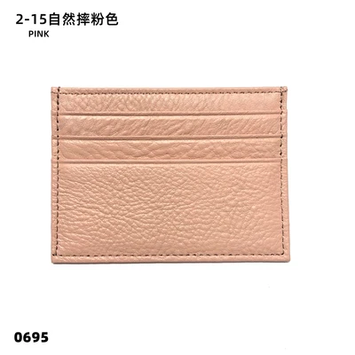 Personalized Genuine Leather Card Holder – Custom Initial Slim Wallet & Monogrammed Name Case