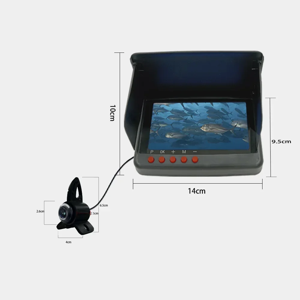 SY5A 4K 5inch Monitor Camera Kit with DVR Portable Underwater Fishing Camera 20M