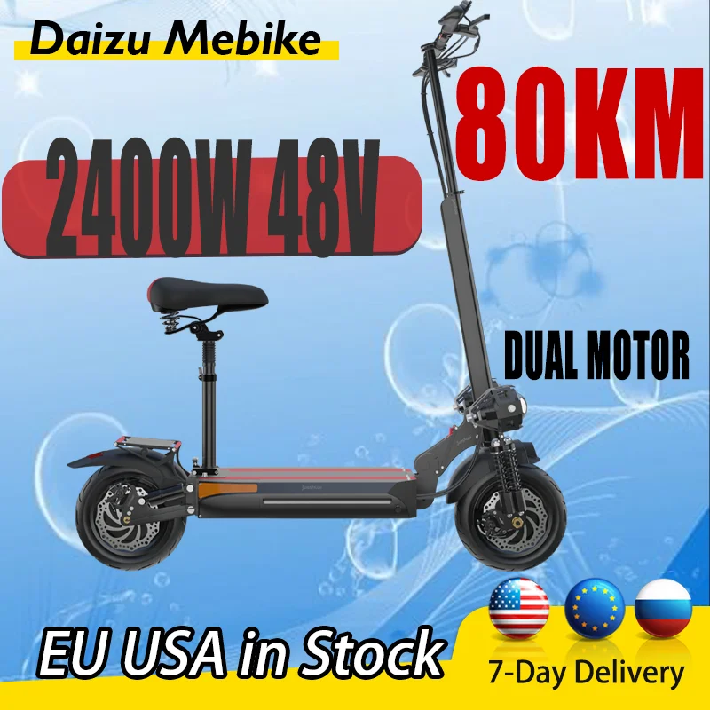2400W 48V Dual Motor Electric Scooter 80KM Scooter Electric 70KM/H E
