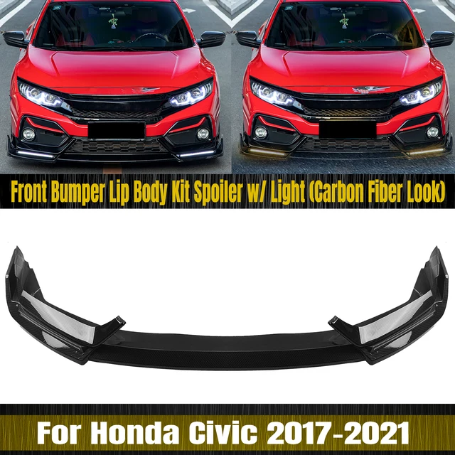 Splitter Paraurti Anteriore Auto - Kit Carrozzeria In ABS, Design Sportivo, Leggero E Resistente - Foto 14