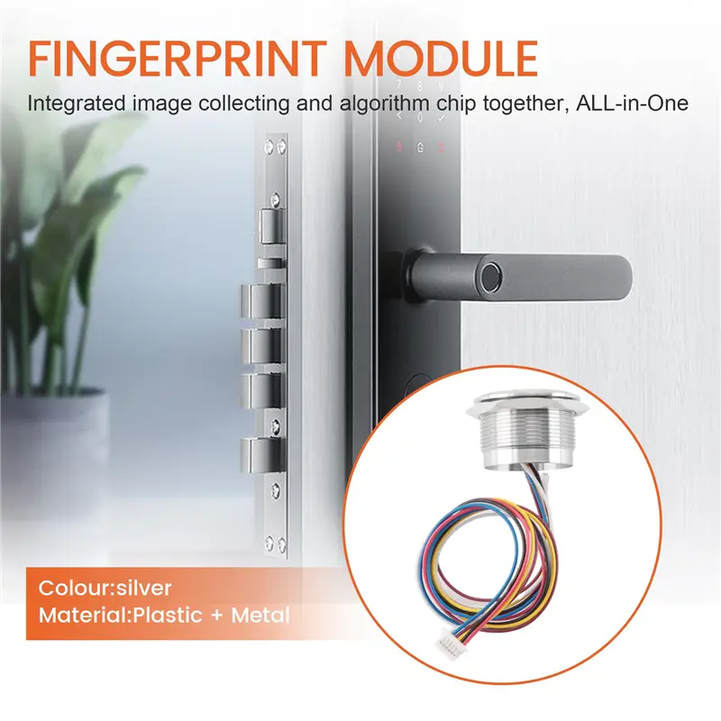 R503 Circular Round RGB Ring Indicator LED Control DC3.3V MX1.0-6Pin Capacitive Fingerprint Module Sensor Scanner-TCES image 5