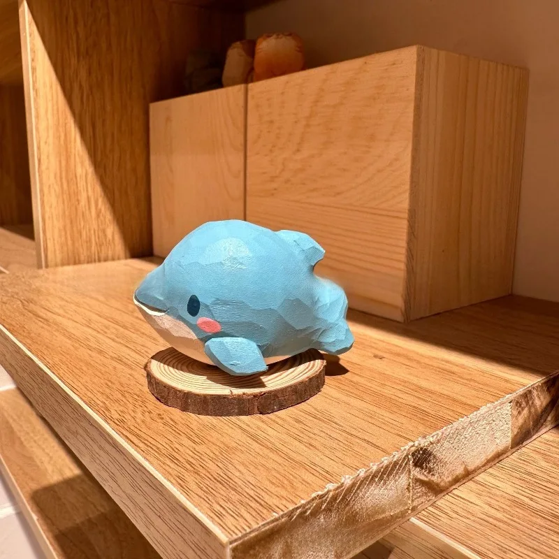 Dolphin Wood Carving Pendant Accessories Handmade Cute Whale Cartoon, Hot Selling Gift Wooden Product Creativity Interesting