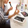 Tsa Approved Cosmetic Bag Waterproof Faux Leather Transparent Cosmetic Bag with Dual Zipper Closure for Outdoor Business Travel 3