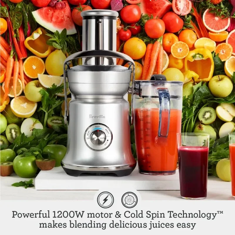 Breville the Juice Fountain® Cold XL Juicer, BJE830SHY, Smoked Hickory 2